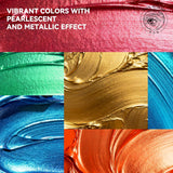 Metallic Oil Paint Set,9 Colors*60Ml Large Tubes, Professional Oil Based Paint For Canvas Paint, High Saturation And Consistency, Oil Paints Supplies For Artists, Students, Beginners