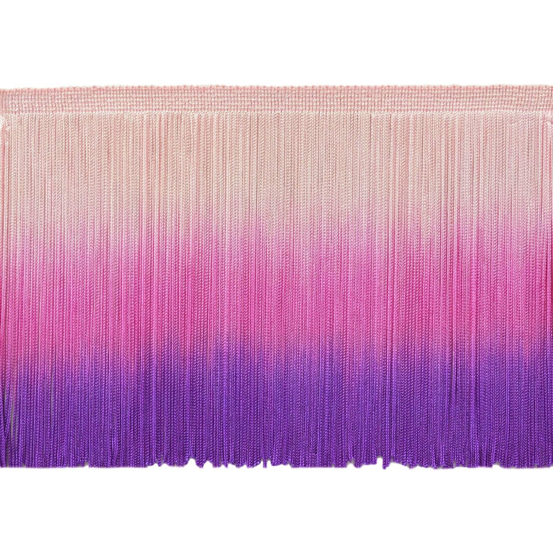 6" (15Cm) Long Chainette Fringe Trim (Style# Cf06) Pink Magenta Purple Multico