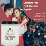 First Christmas Together Gifts For Couple, Scented Candles For Boyfriend Girlfriend 1St Christmas Keepsake 2025, Anniversary Birthday Gift Stocking Stuffers Candle For Him Her (Teakwood&Tabacco)