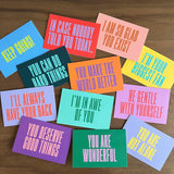 Encouragement Card Pack - Set Of 24 - Bold Bright Modern - Spirituality Positivity Any Occasion - 2 Of Each With Envelopes