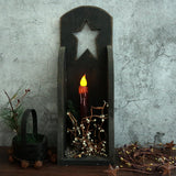 Real Wax Hand Dipped Battery Operated Led Timer Taper Candles Rustic Primitive Flameless Lights Décor, 6-3/4 Inch, Burgundy, 6 Pcs In A Package