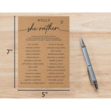 Kraft Bridal Shower Game, Would She Rather Bachelorette Party Games, Kraft Engagement Party Games For 25 Guests, Weddingdecorations (Kraft009)