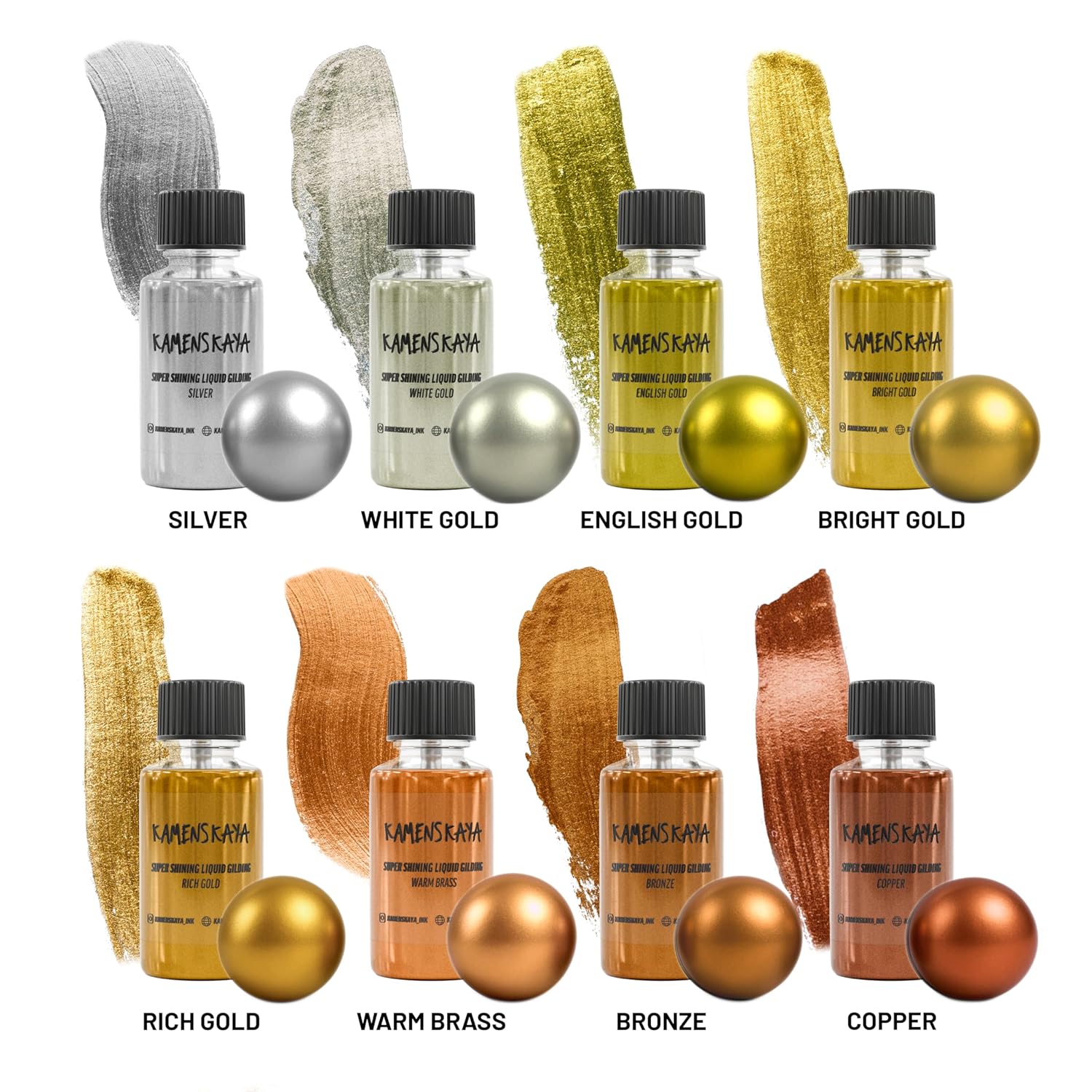 Liquid Gold Leaf Paint - Alcohol Based Fast Drying Rich Gold Liquid Leaf, 0.68 Fl Oz (20 Ml)