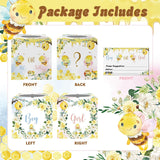 Baby Gender Reveal Voting Box, Bee Rose Theme Boy Or Girl Ballot Cards (50Pc), Gender Reveal Party Baby Shower Game Decorative Suit?Pink And Blue