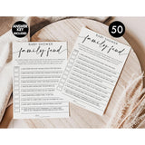 50 Baby Shower Family Feud (50-Cards) Fun Baby Shower Game Activity, Gender Neutral Boy Or Girl, Minimalist Script