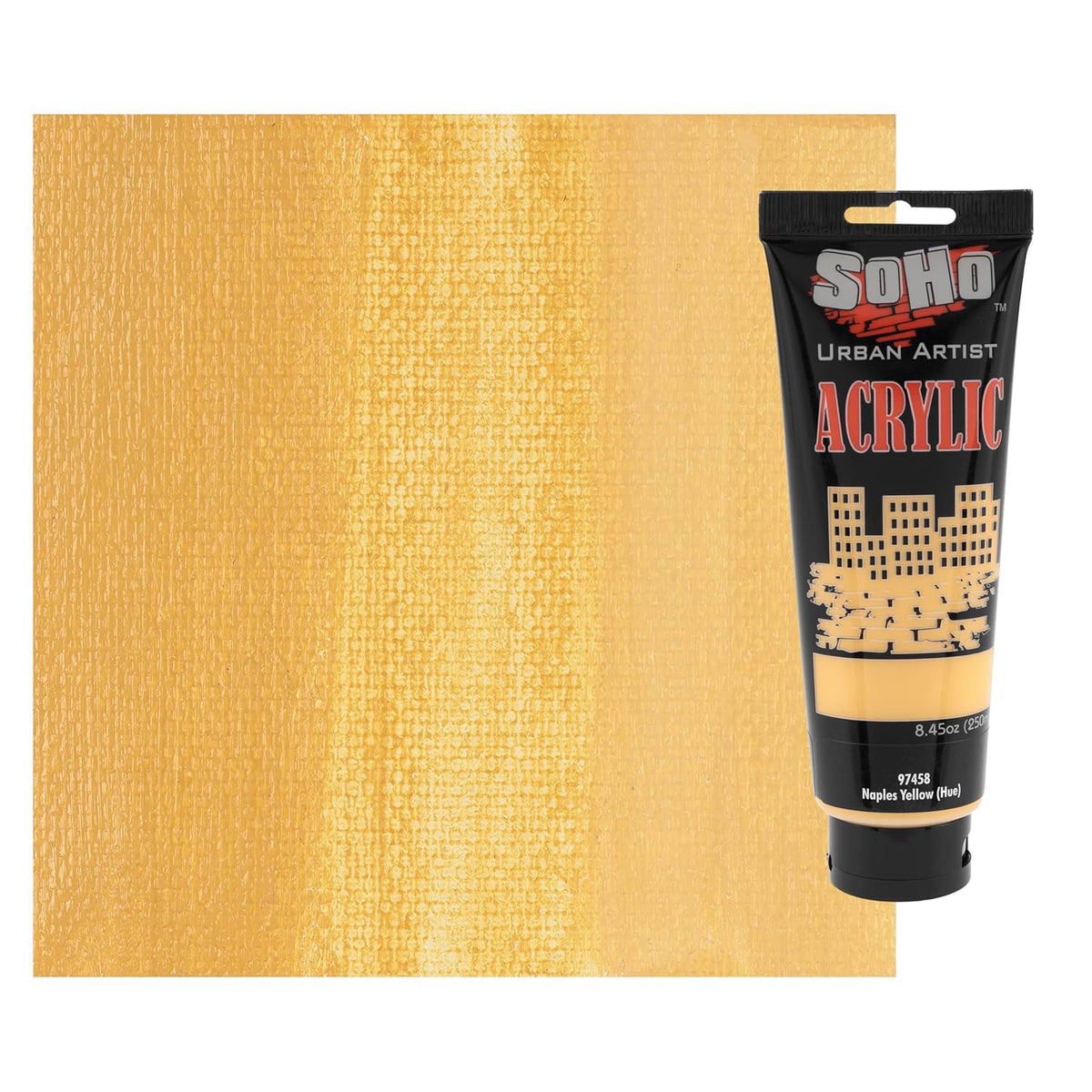 Heavy Body Acrylic Paint - 250 Ml Tube - Naples Yellow Hue - Thick, Rich Color, Excellent Coverage, Professional Quality - Artists Acrylic Paint