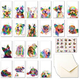20 Greeting Cards, Rainbow Dog Thank You Cards With Envelopes Watercolor Painted Dogs Thank You Cards Bulk Note Cards Stationery Box Set For All Occasions Birthday Thank You Wedding.