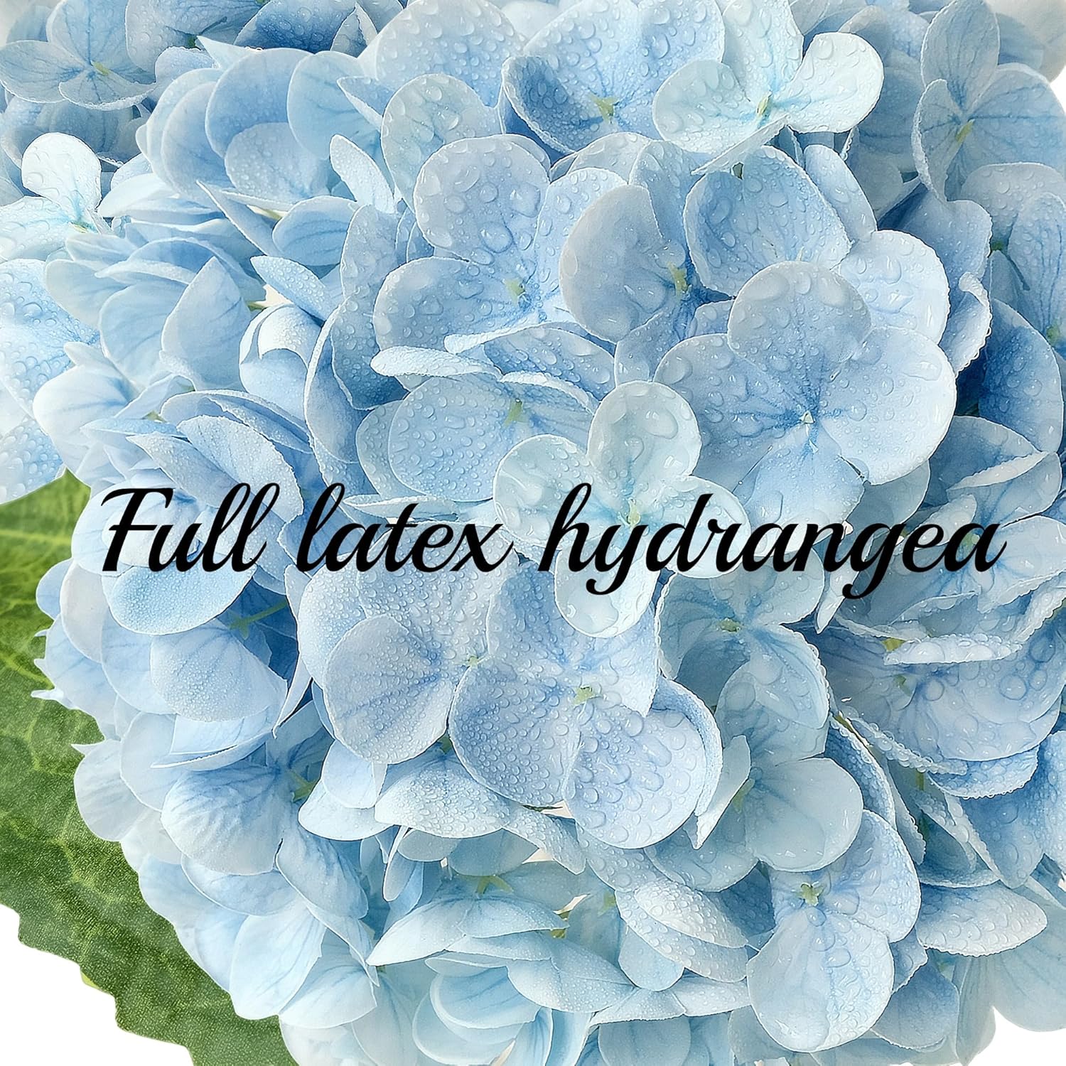 3 Pcs Light Blue Real Touch Hydrangeas Artificial Flowers 21'' Long Stem Faux Latex Hydrangea For Kitchen Porch Living Room Spring Home Decor Baby Shower Party Wedding Table Centerpiece