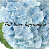 3 Pcs Light Blue Real Touch Hydrangeas Artificial Flowers 21'' Long Stem Faux Latex Hydrangea For Kitchen Porch Living Room Spring Home Decor Baby Shower Party Wedding Table Centerpiece