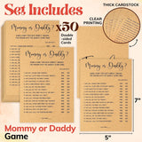 Guess Who Mommy Or Daddy Baby Shower Game For Girl Or Boy - 50 Pcs Guess Who Mommy Or Daddy Game, Gender Neutral Baby Shower Activities Ideas, Mom Or Dad Baby Shower Game