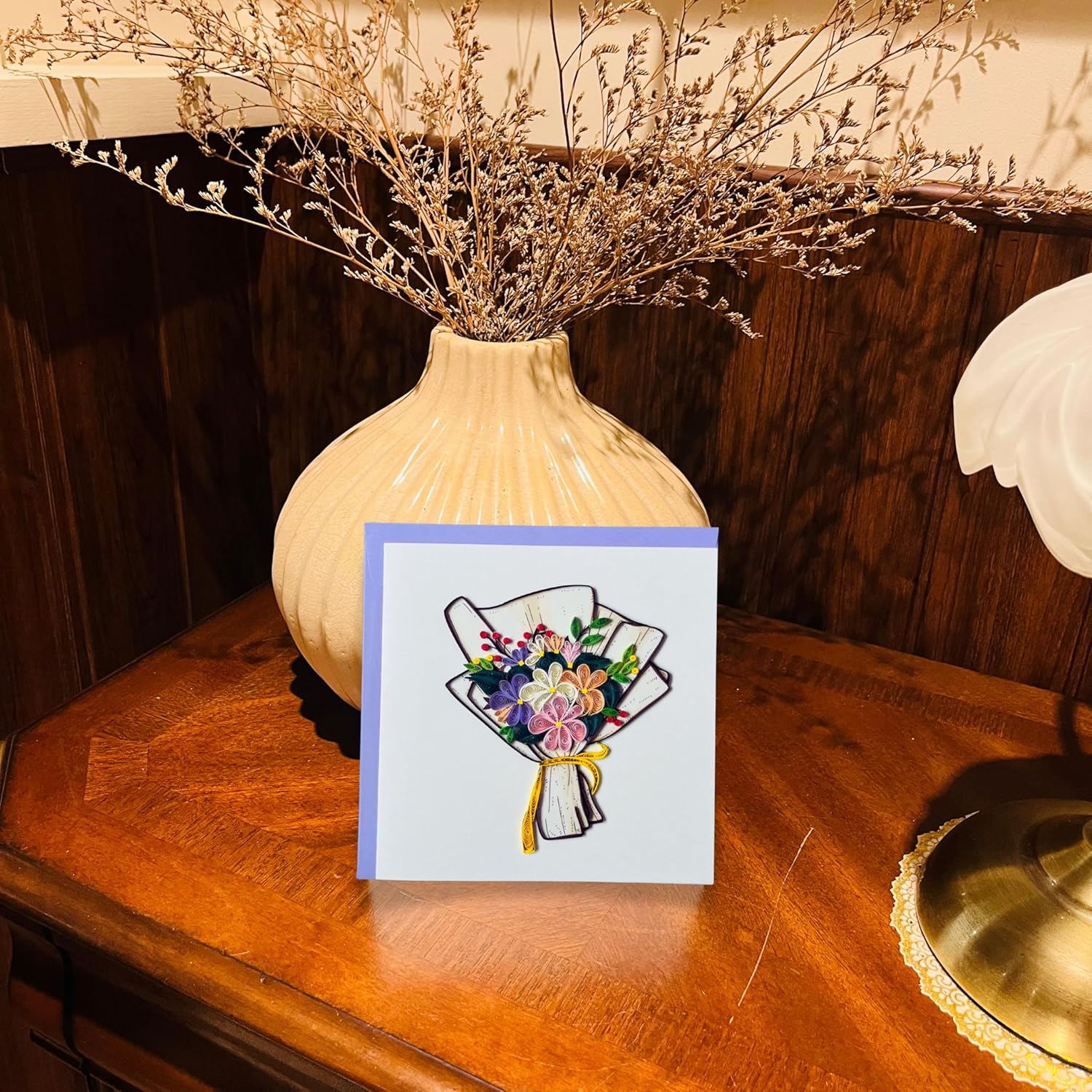 Quilling Card 3D Greeting Cards, Paper Card (Bundle Of Flowers)