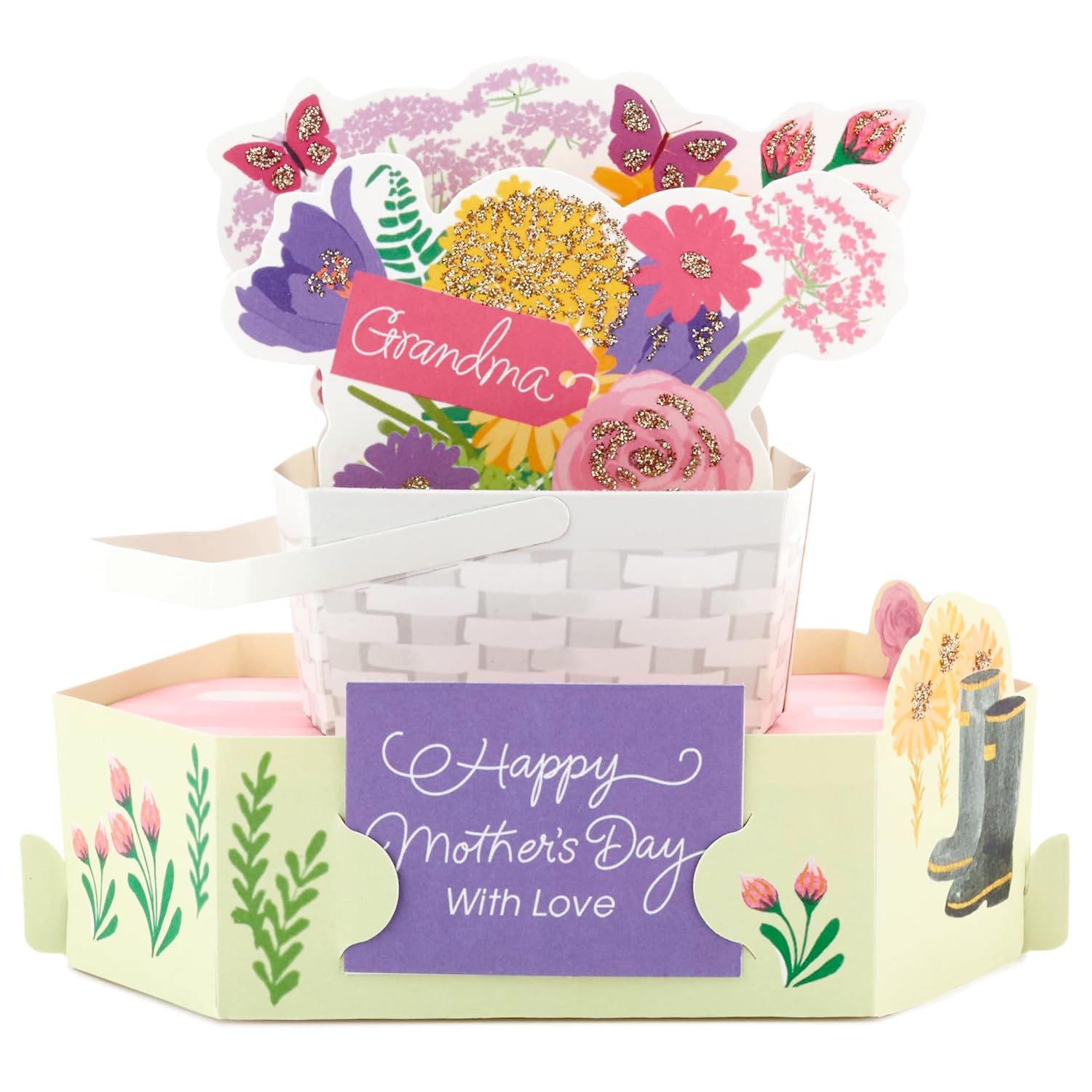 Hallmark Mothers Day Pop Up Card for Grandma (Displayable Basket of Flowers)