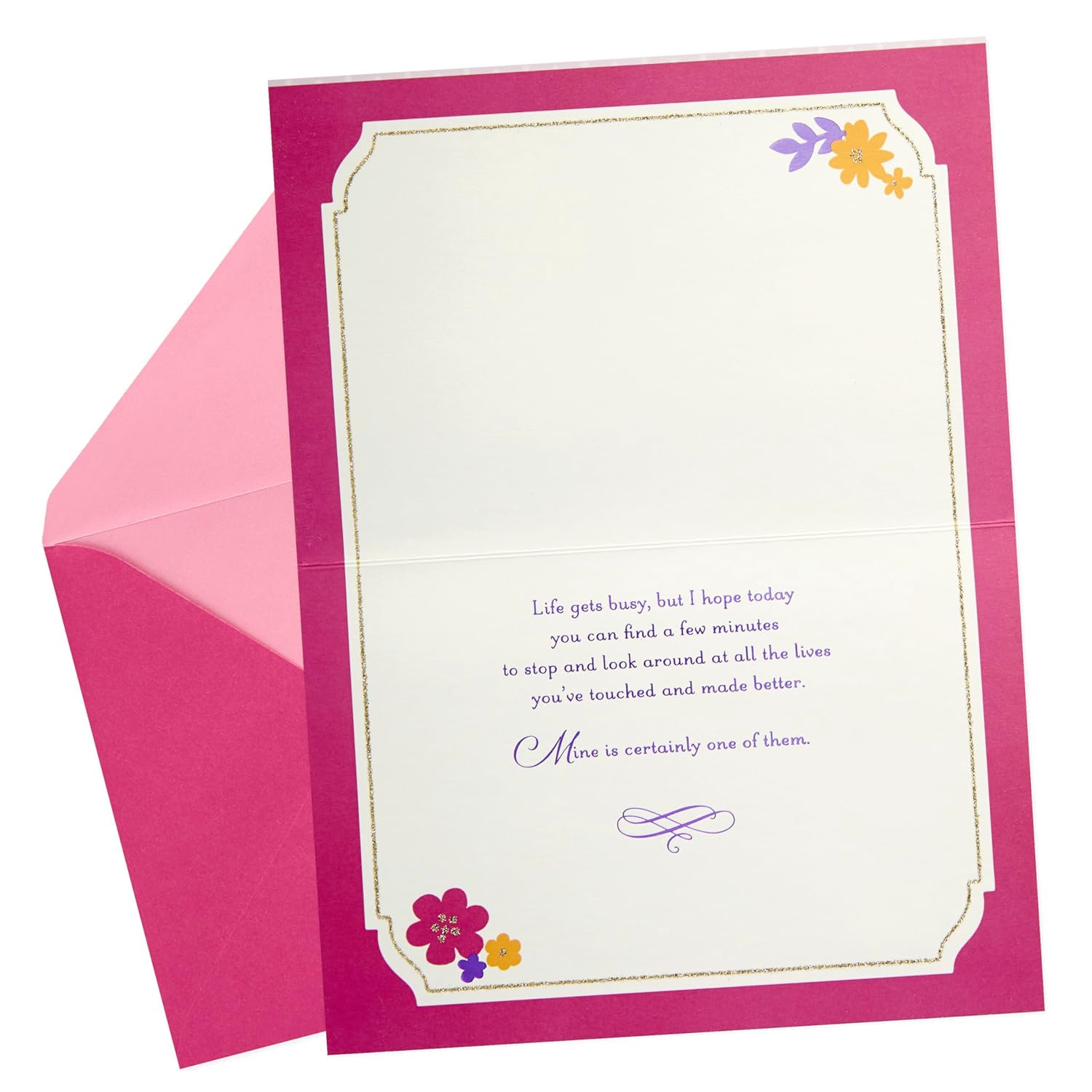 Hallmark Mothers Day Card (Glitter and Foil Flowers)