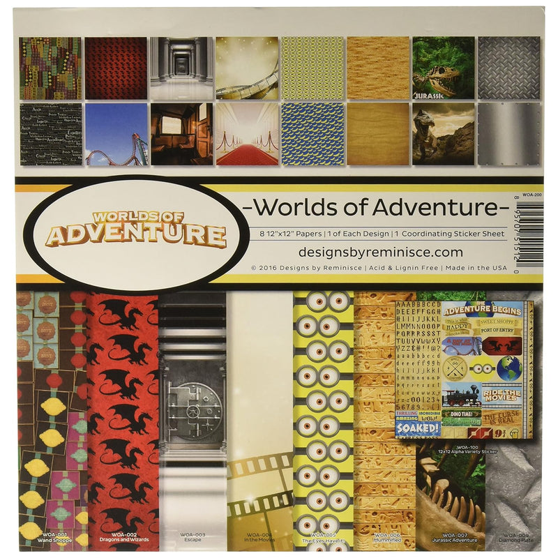 Worlds Of Adventure Collection Kit, Multicolor, 12" By 12", (Woa-200)