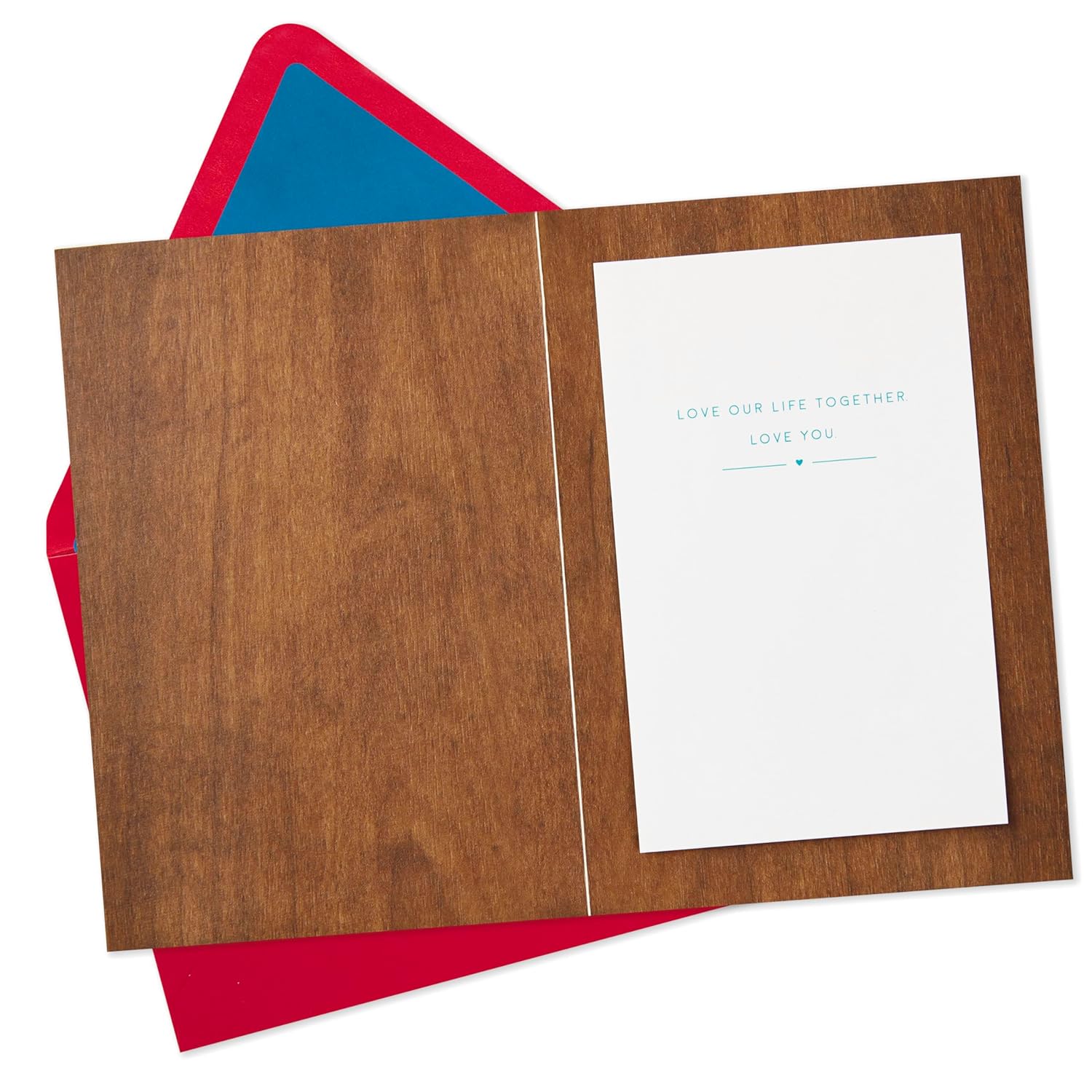 Hallmark Signature Wood Valentines Day Card for Husband, Wife, Boyfriend, Girlfriend (Love Our Life Together) Anniversary Card, Love Card