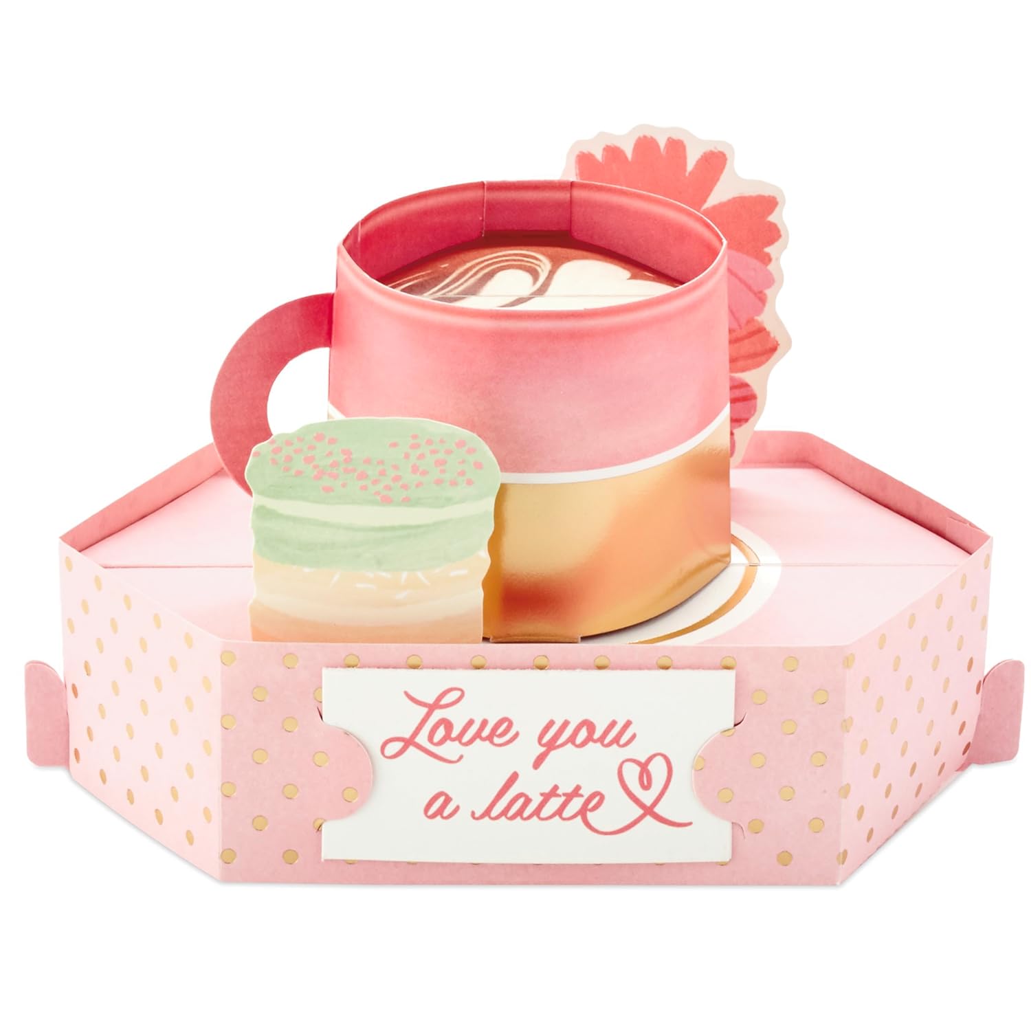 Hallmark Paper Wonder Mother's Day Pop Up Card for Mom, Daughter, Sister, Friend (Love You A Latte)