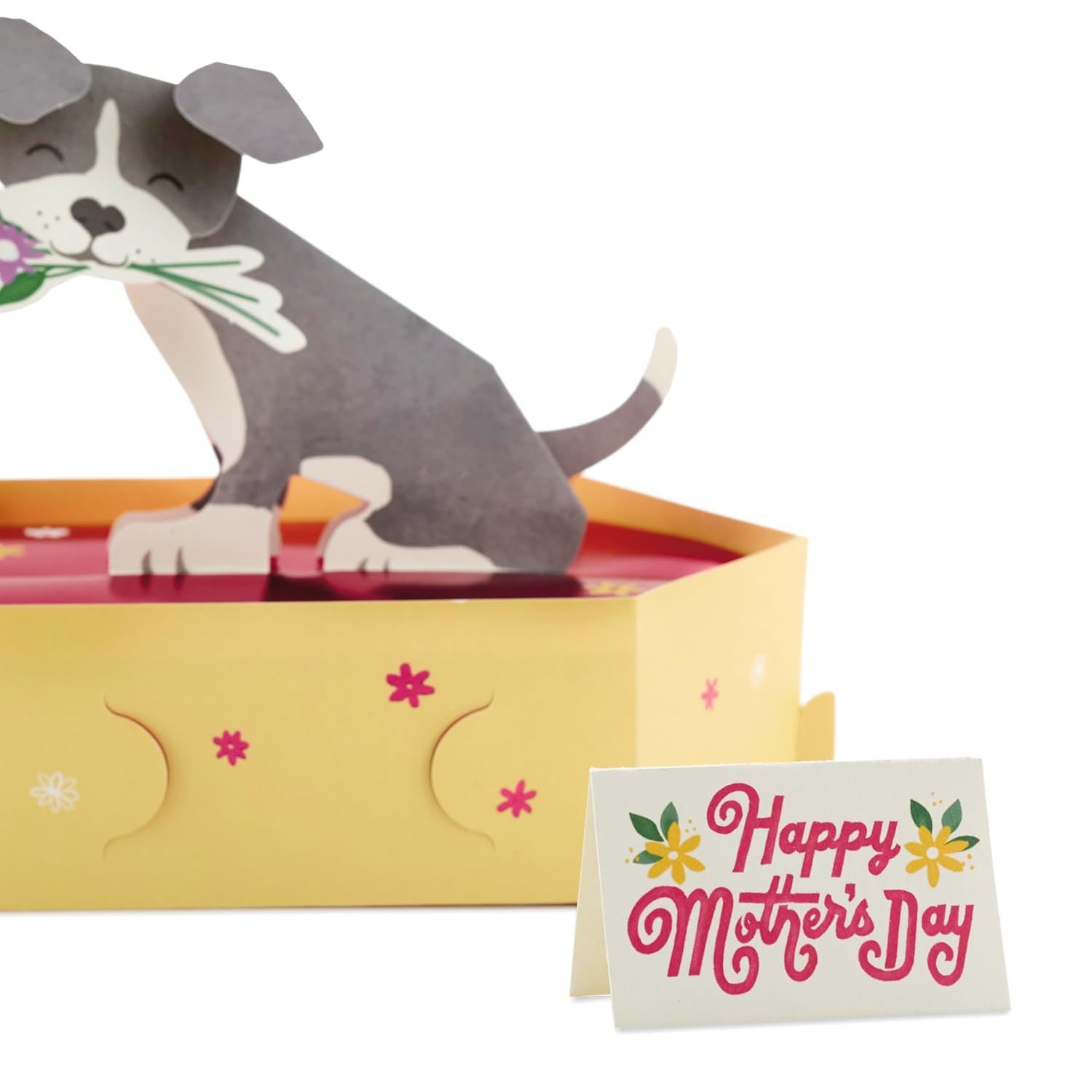 Hallmark Mothers Day Pop Up Card (Puppy Dog with Flowers)