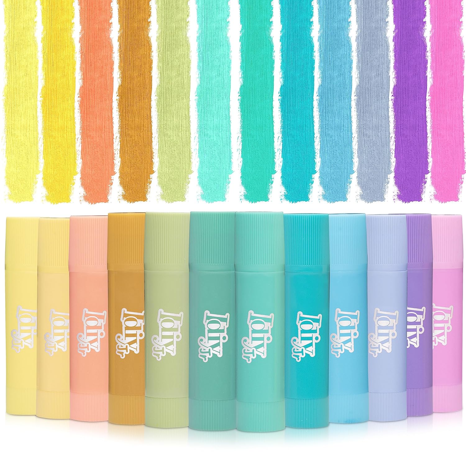 Tempera Paint Sticks- 12 Pack Of Pastel Colors- Mess Free Washable Paint, Quick Dry Non-Toxic Arts & Crafts, Classroom School Supplies, Christmas Stocking Stuffers, Holiday Gift Set For Kids & Adults