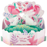 Hallmark Paper Wonder Mother's Day Pop Up Card (Bunnies) for Spring, Easter Card for Mom
