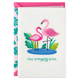 Hallmark Signature Mothers Day Card (Embroidered Flamingos) (899MBC1067)