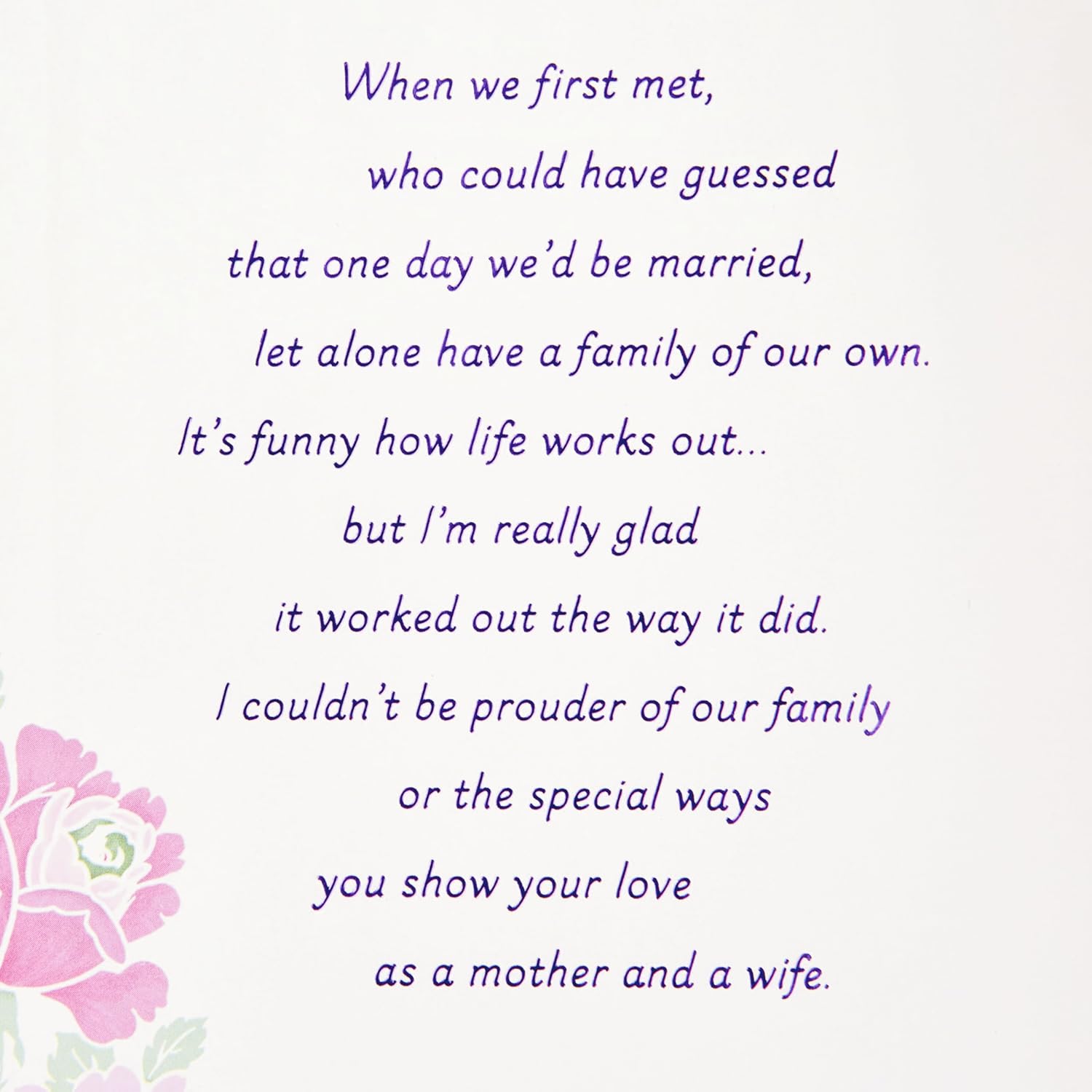 Hallmark Mothers Day Card for Wife (Purple Flowers) (699MBC1249)