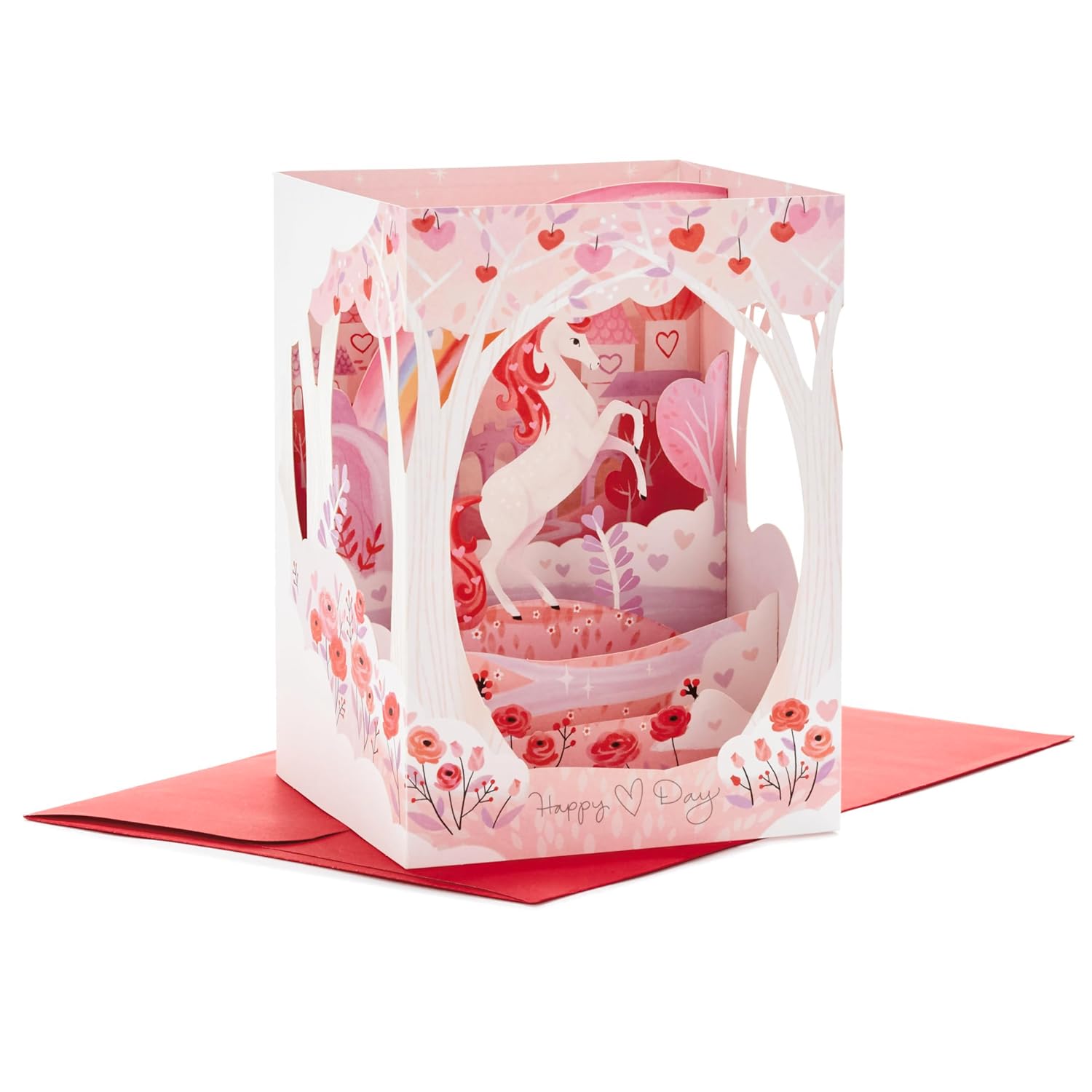Hallmark Paper Wonder Valentines Day Pop Up Card (Unicorn, Magical Wishes)