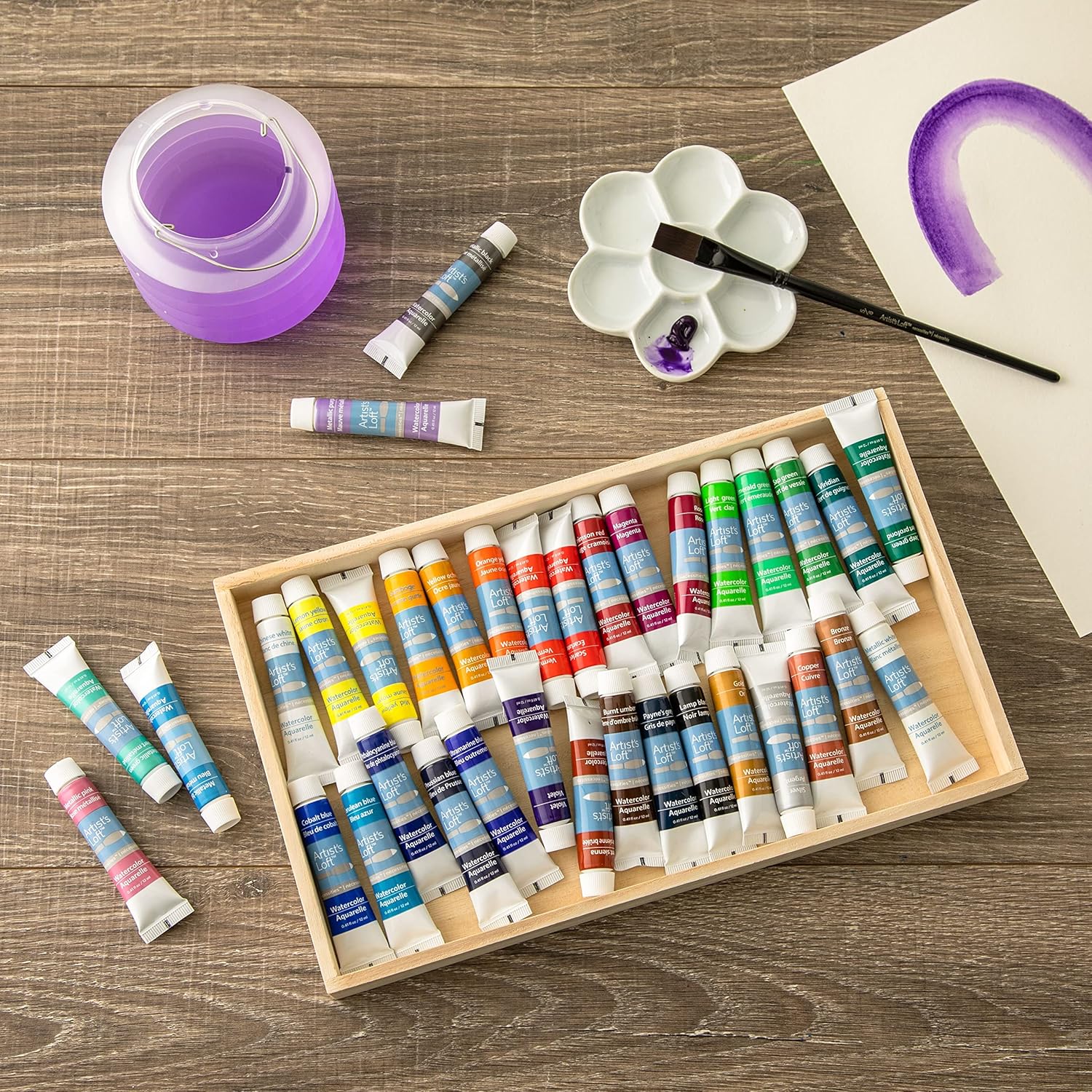 36 Color Watercolor Paint Value Pack Necessities