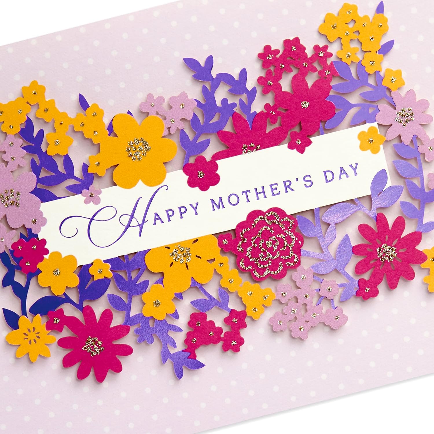 Hallmark Mothers Day Card (Glitter and Foil Flowers)