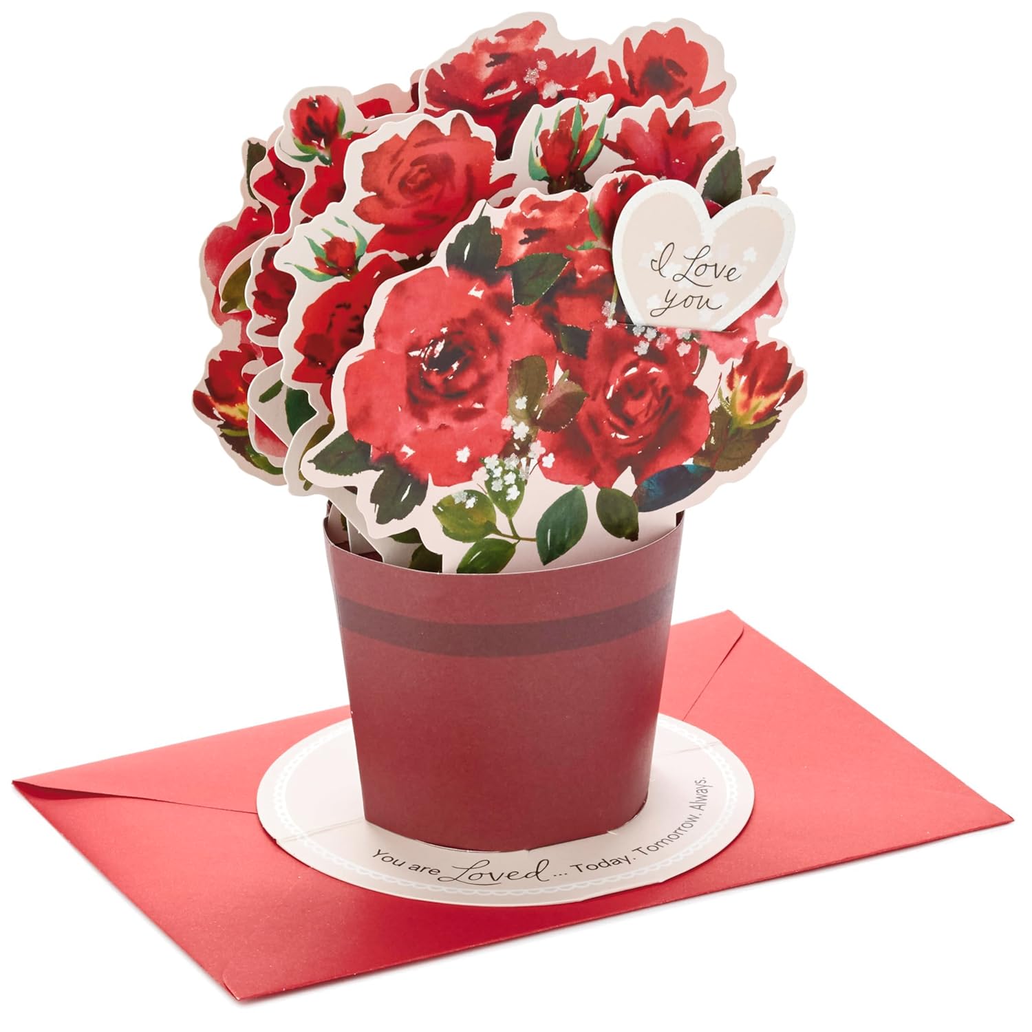 Hallmark Paper Wonder Pop Up Valentines Day Card, Displayable Bouquet (Today, Tomorrow, Always), 699VFE1171