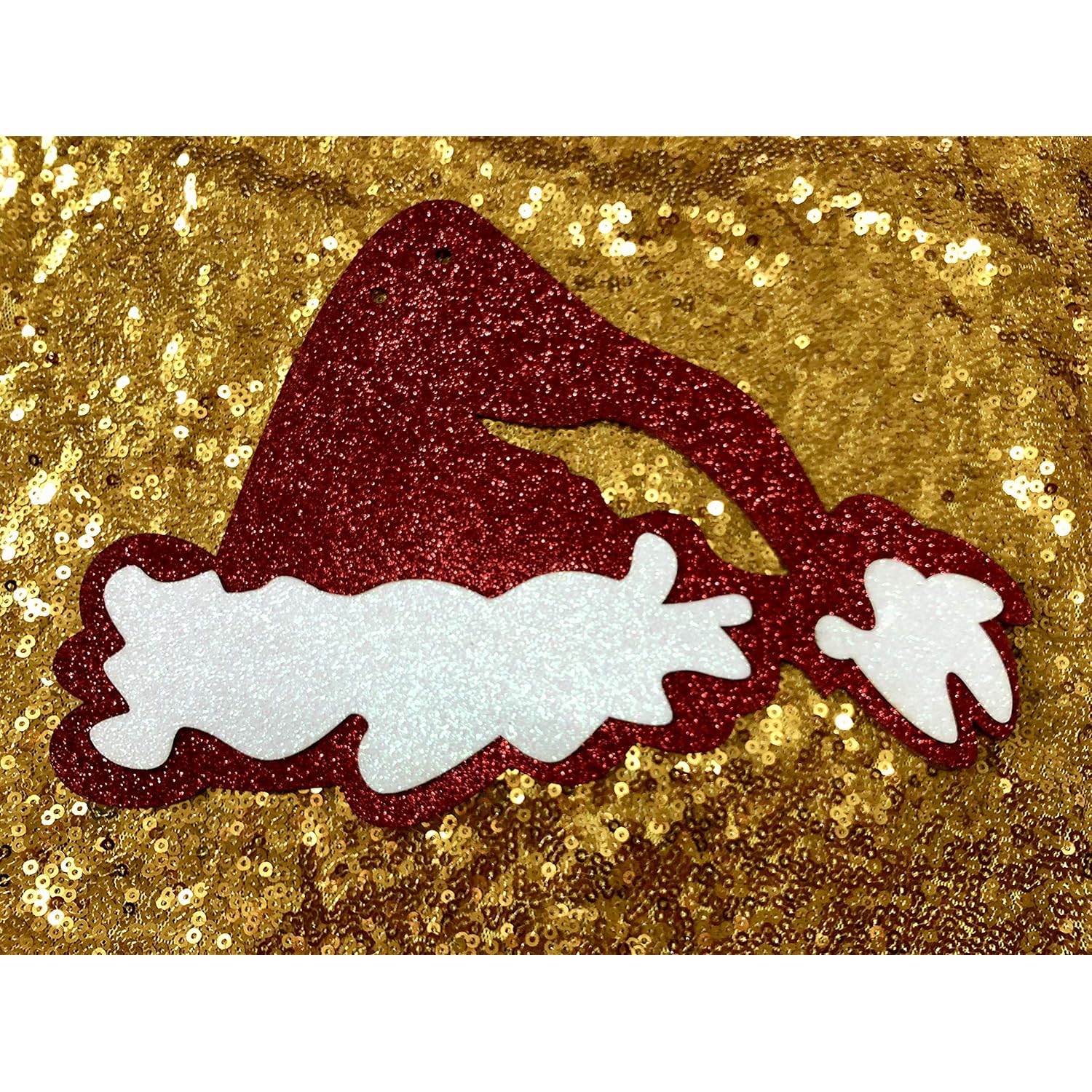 Santa'S Workshop Banner - Gold Glitter Sign For Christmas Holiday Party - Wall Art Home Bar Decorations
