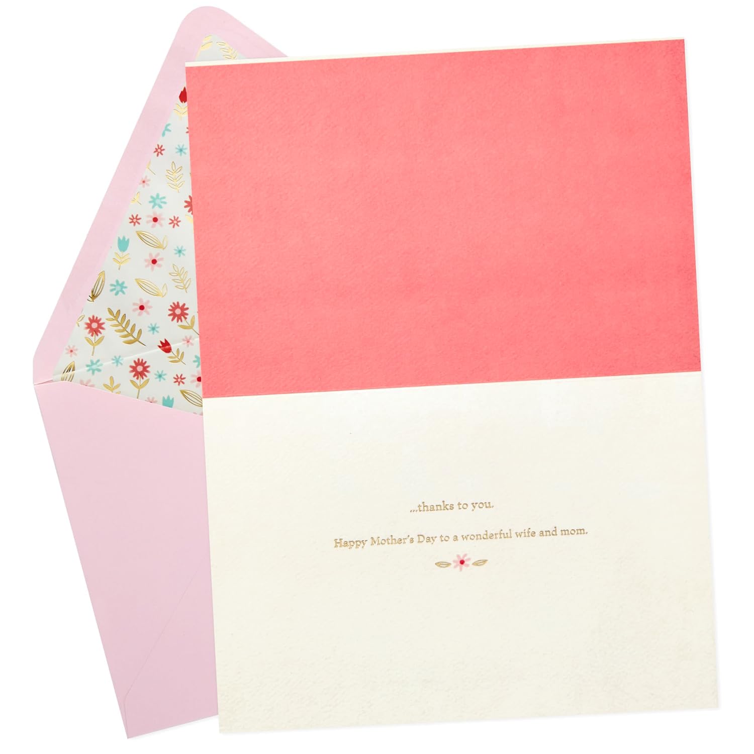 Hallmark Signature Mothers Day Card to Wife (Lucky Family) (799MBC1029)
