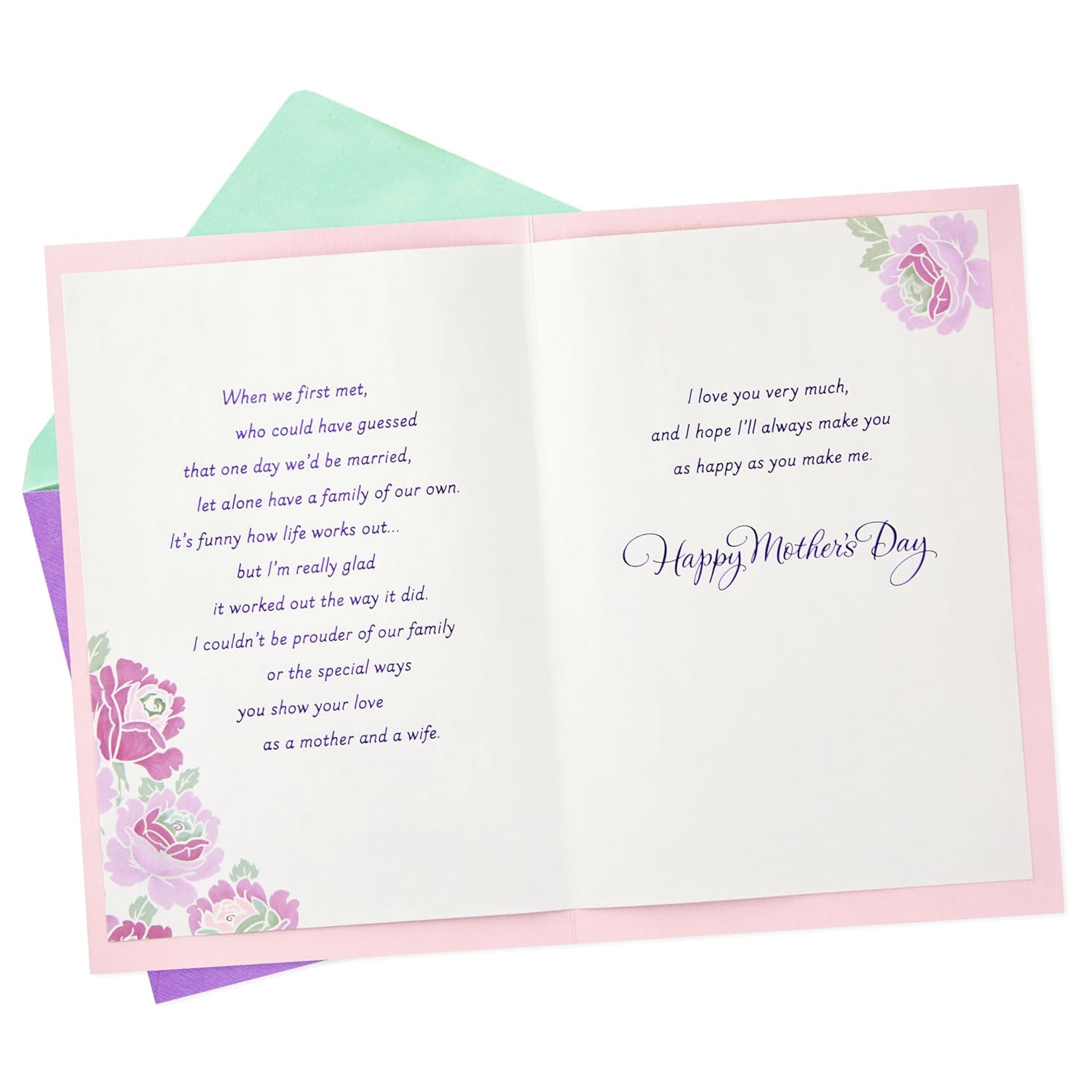Hallmark Mothers Day Card for Wife (Purple Flowers) (699MBC1249)