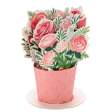 Hallmark Valentines Day Pop Up Card, Bouquet of Pink Flowers (Happy Heart) Paper Wonder 3D Card