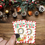 Christmas Scratch Off Game Cards - Xmas Party Scratch Games For Adults - Christmas Raffle Tickets - Holiday/New Year Party Activities & Supplies Decorations - 50 Pack(07)
