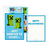 Hallmark Minecraft Valentines Day Cards and Stickers for Kids School (24 Classroom Valentines with Envelopes)
