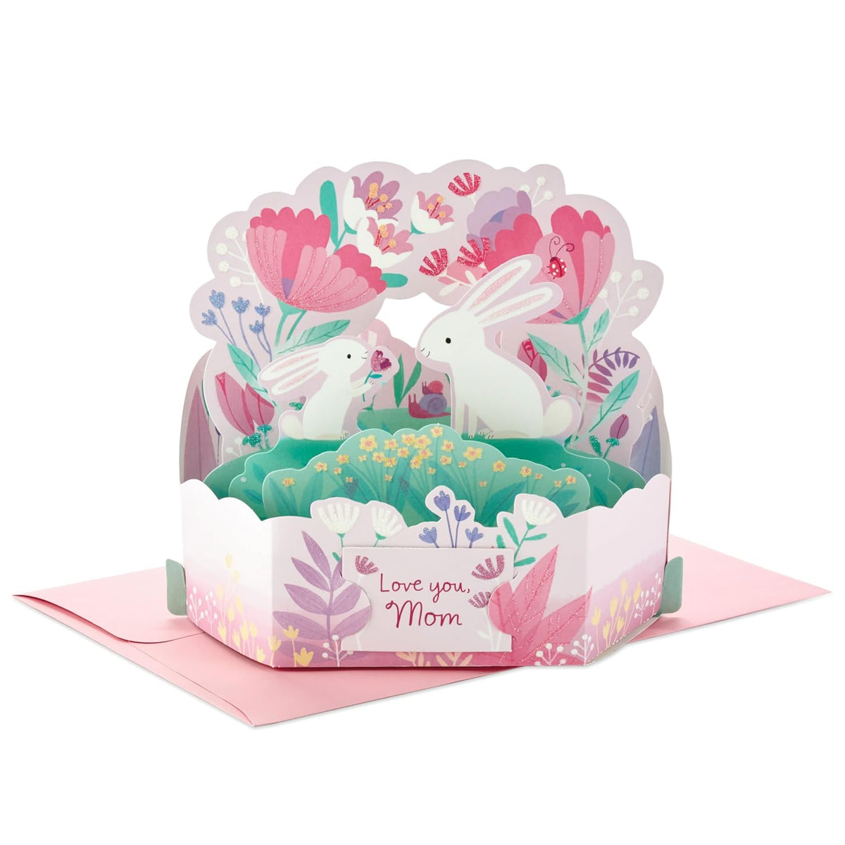 Hallmark Paper Wonder Mother's Day Pop Up Card (Bunnies) for Spring, Easter Card for Mom