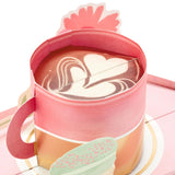 Hallmark Paper Wonder Mother's Day Pop Up Card for Mom, Daughter, Sister, Friend (Love You A Latte)