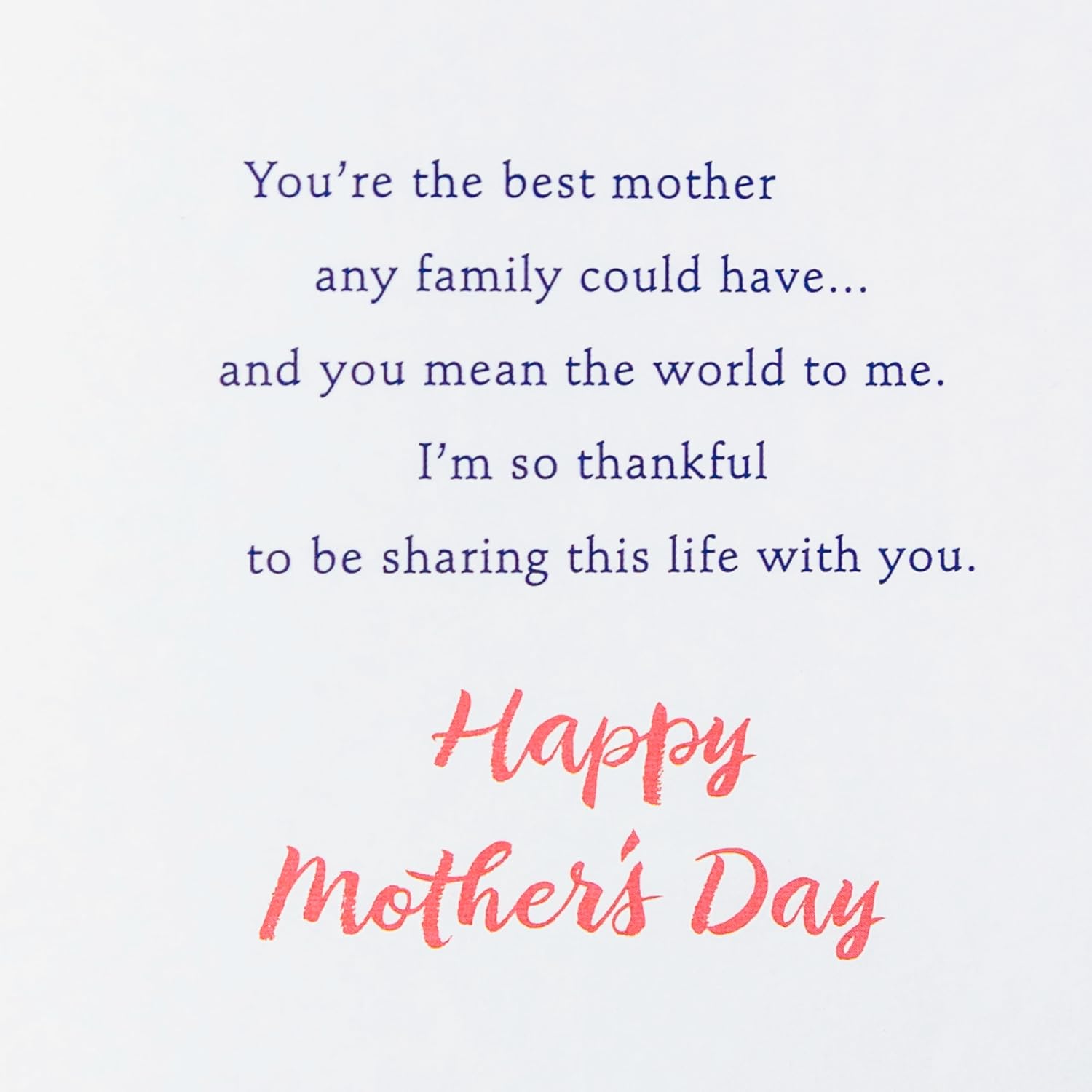 Hallmark Mothers Day Card for Wife (You Mean the World to Me)