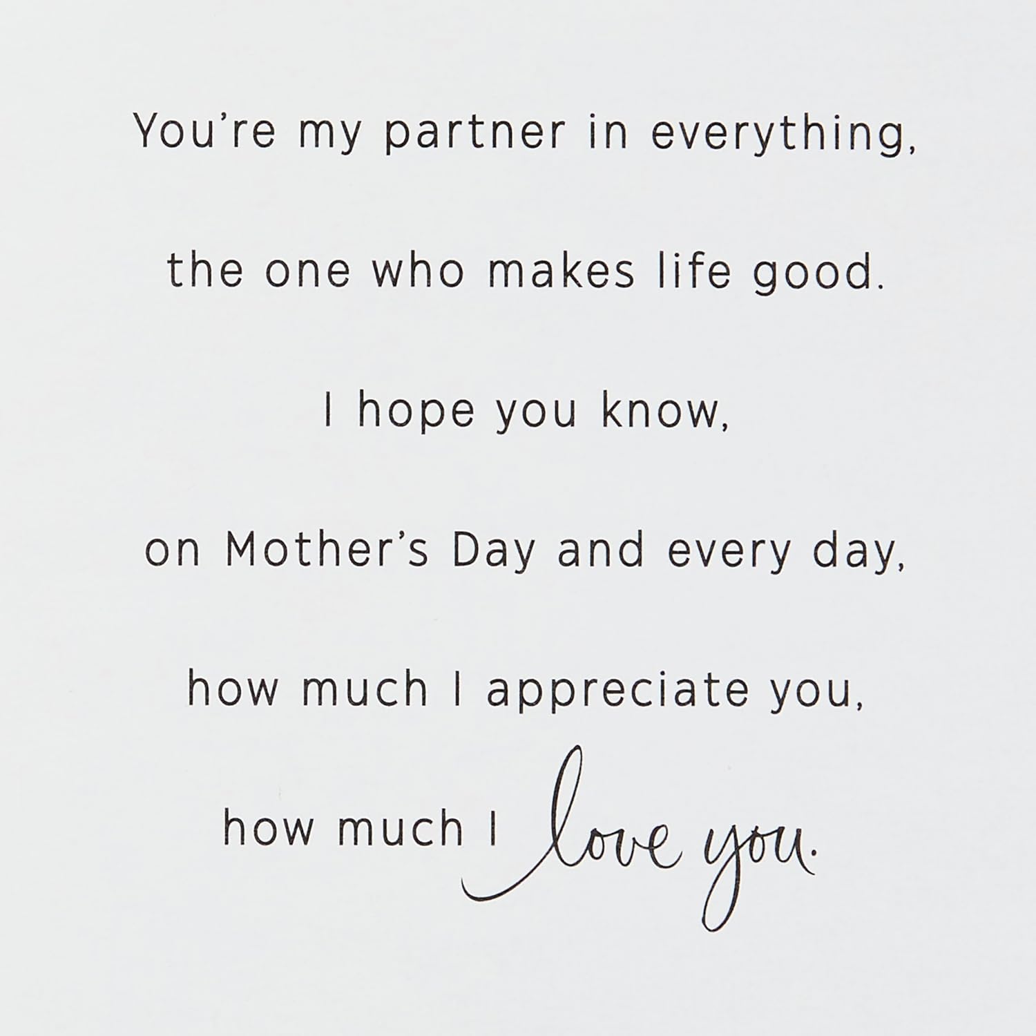 Hallmark Romantic Mothers Day Card for Wife, Girlfriend, or Partner (Love You Always)