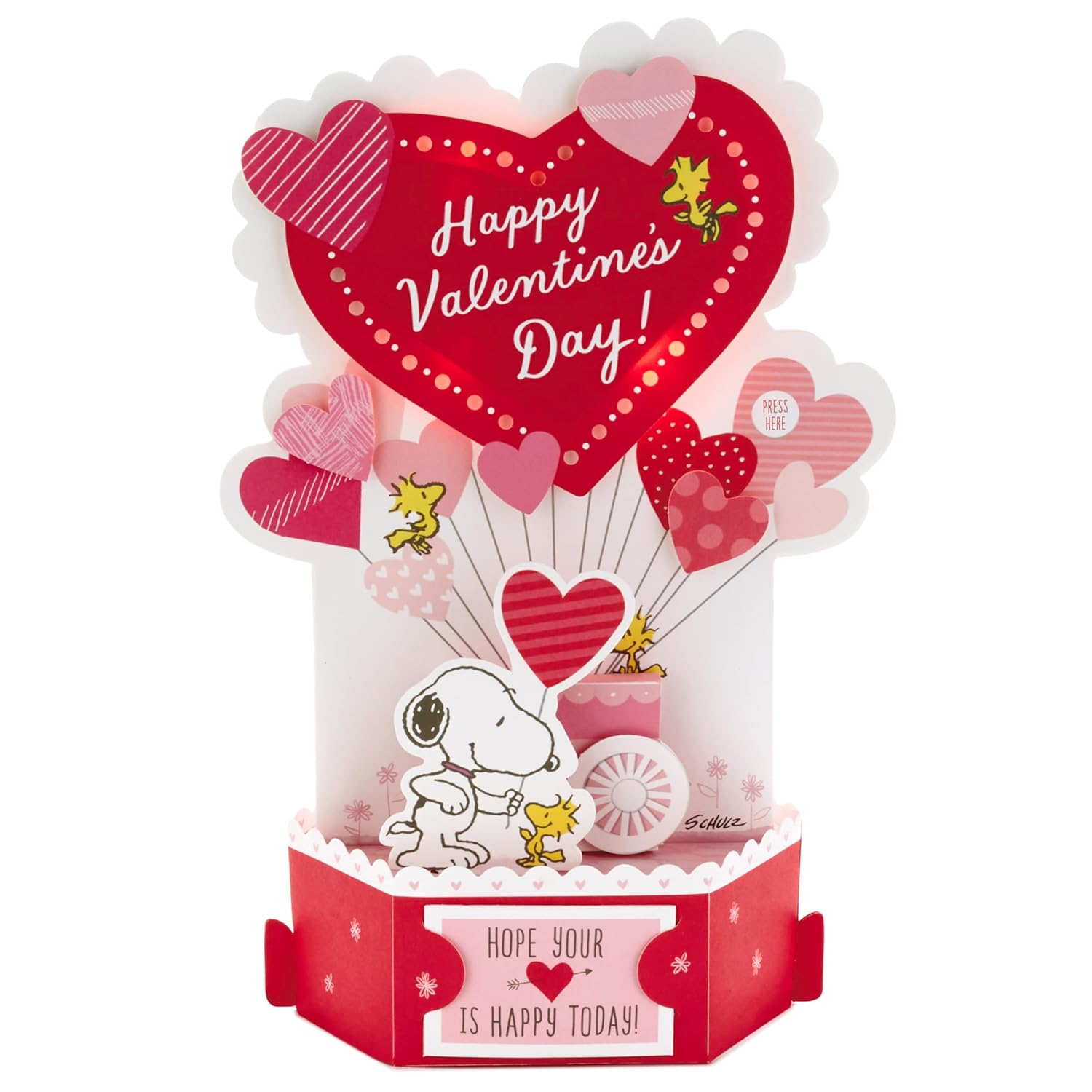 Hallmark Paper Wonder Musical Peanuts Pop Up Valentines Day Card (Plays Linus and Lucy), 999VCG1021