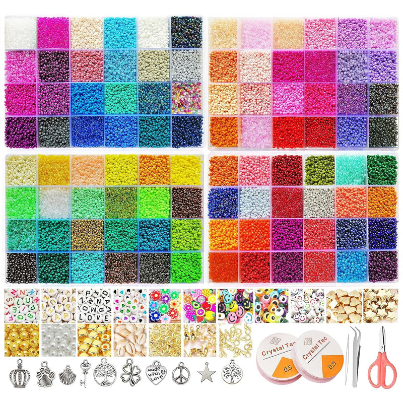 50600Pcs 96 Colors 2Mm Glass Seed Beads For Jewelry Making Kit, 300Pcs