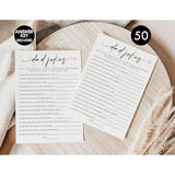50 Baby Shower Dad Jokes Game (50-Cards) Fun Baby Shower Game Activity, Gender Neutral Boy Or Girl, Co-Ed, Minimalist