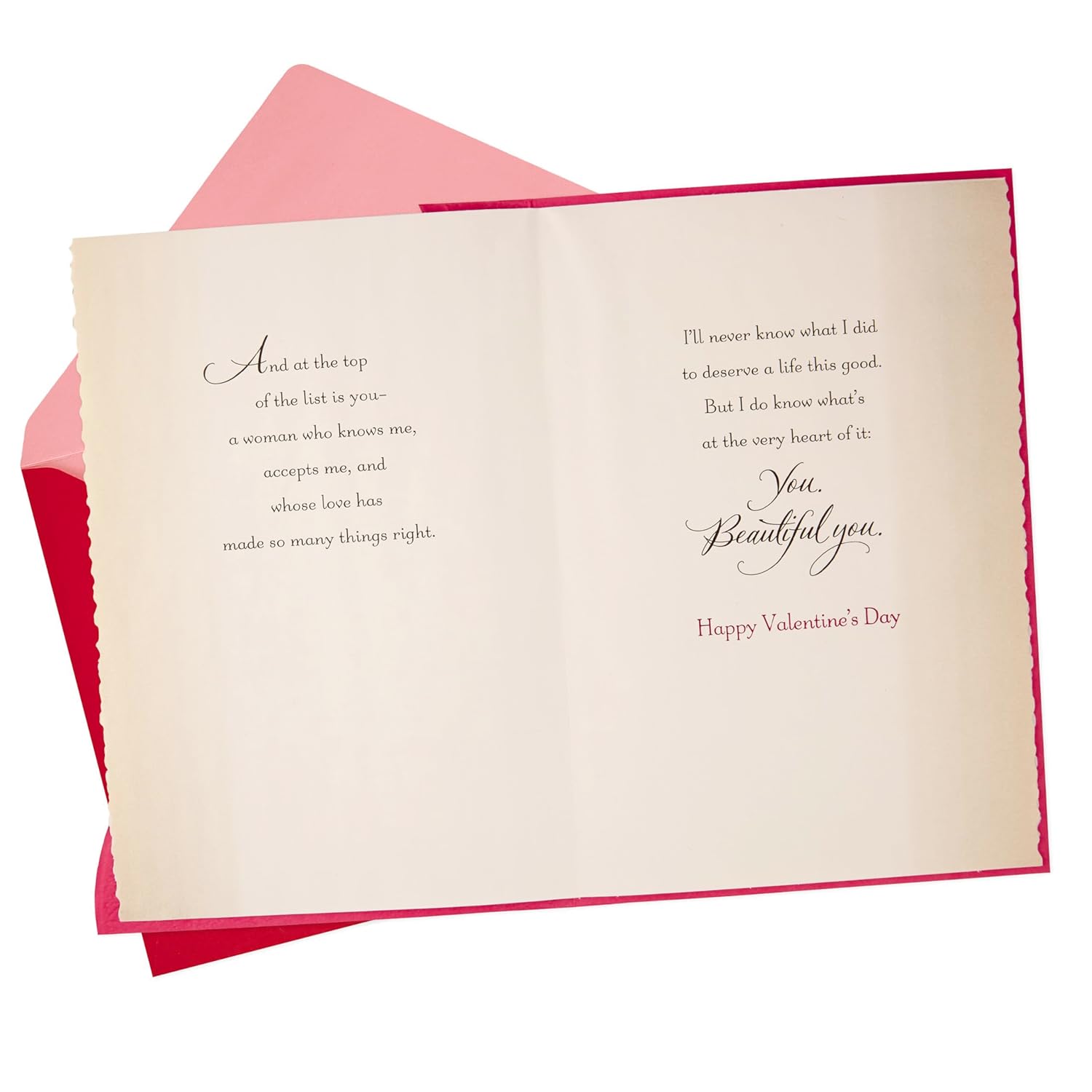 Hallmark 729VFE1191 Valentines Day Card for Wife or Girlfriend (Beautiful You)