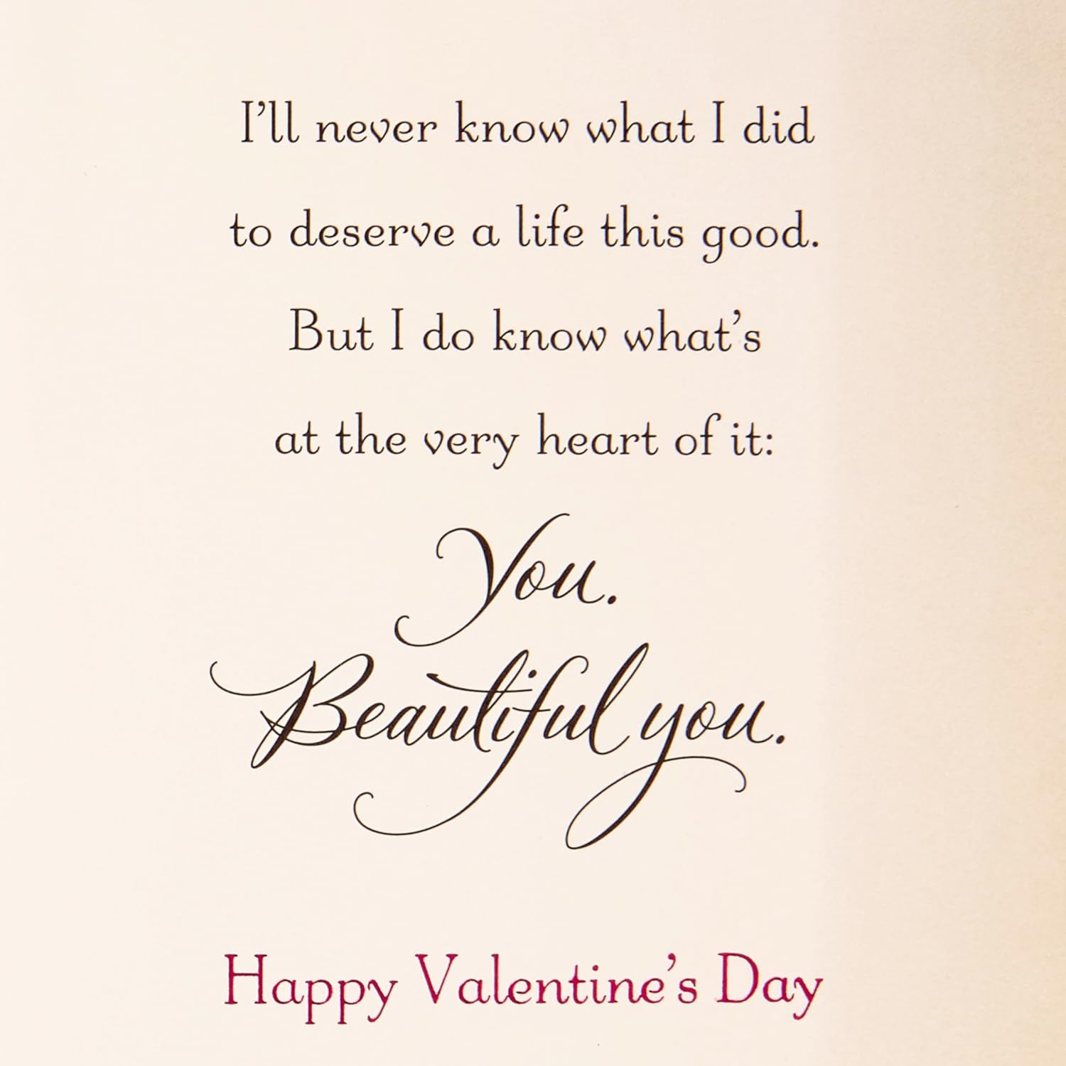 Hallmark 729VFE1191 Valentines Day Card for Wife or Girlfriend (Beautiful You)