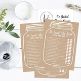 25 Rustic Wedding Bridal Shower Engagement Bachelorette Anniversary Party Game Ideas, He Said She Said Cards Funny Co Ed Trivia Rehearsal Dinner Guessing Question Fun Supplies Kit