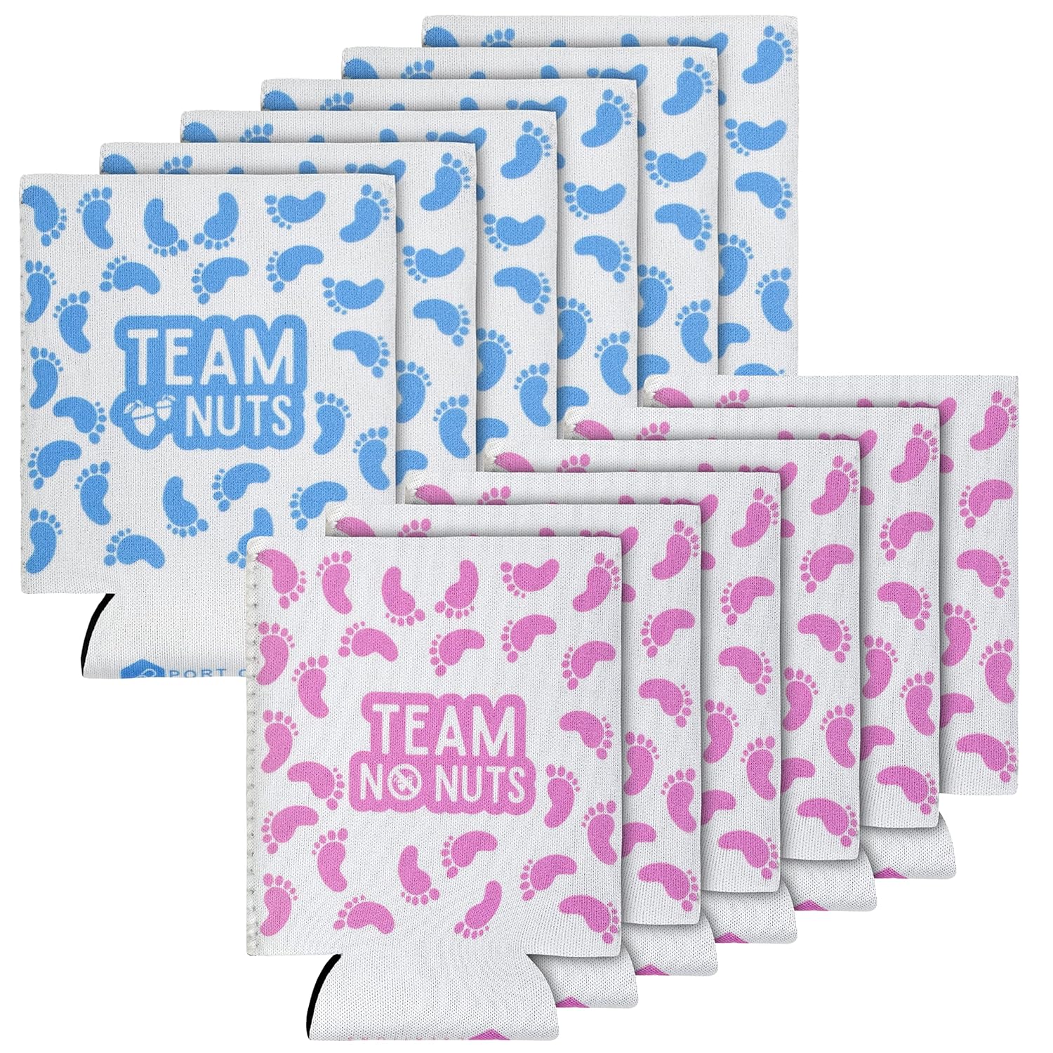 Baby Reveal Party Can Sleeve! Set Of 12 Personalized Can Coolers For Reveal Party, 6 Custom Blue And 6 Custom Pink Can Coolers, Perfect For Baby Shower Or Baby Reveal Party Decorations!