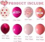 104Pc Mother's Day Balloon Arch Kit - Best Mom Ever Red Party Decorations