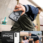 iPhone 16 Case with 360° Rotatable Ring Stand, Raised Camera, Shockproof, MagSafe