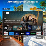 65" Outdoor Smart TV, 4K, Weatherproof, Anti-Glare, IP55, Google TV, Patio Series