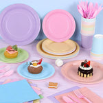 169-Piece Pastel Party Supplies Set for 24 Guests - Plates, Cups, Napkins & More